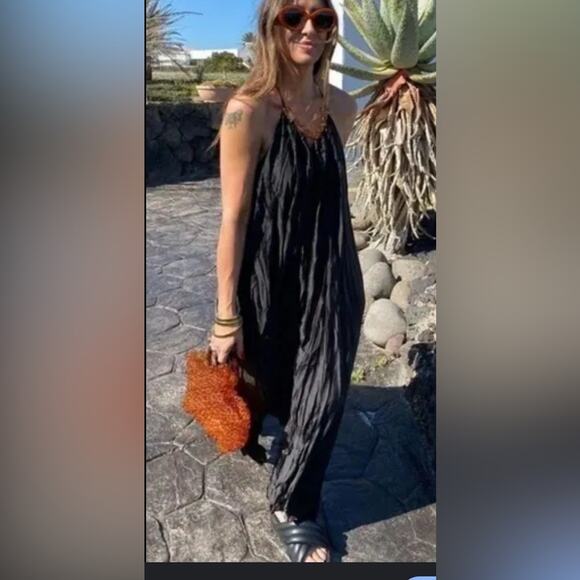 Zara Black Halter Midi Dress NWT Size Medium - Picture 7 of 7